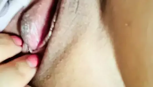 Very close-up - real wet pussy from fantasizing this morning