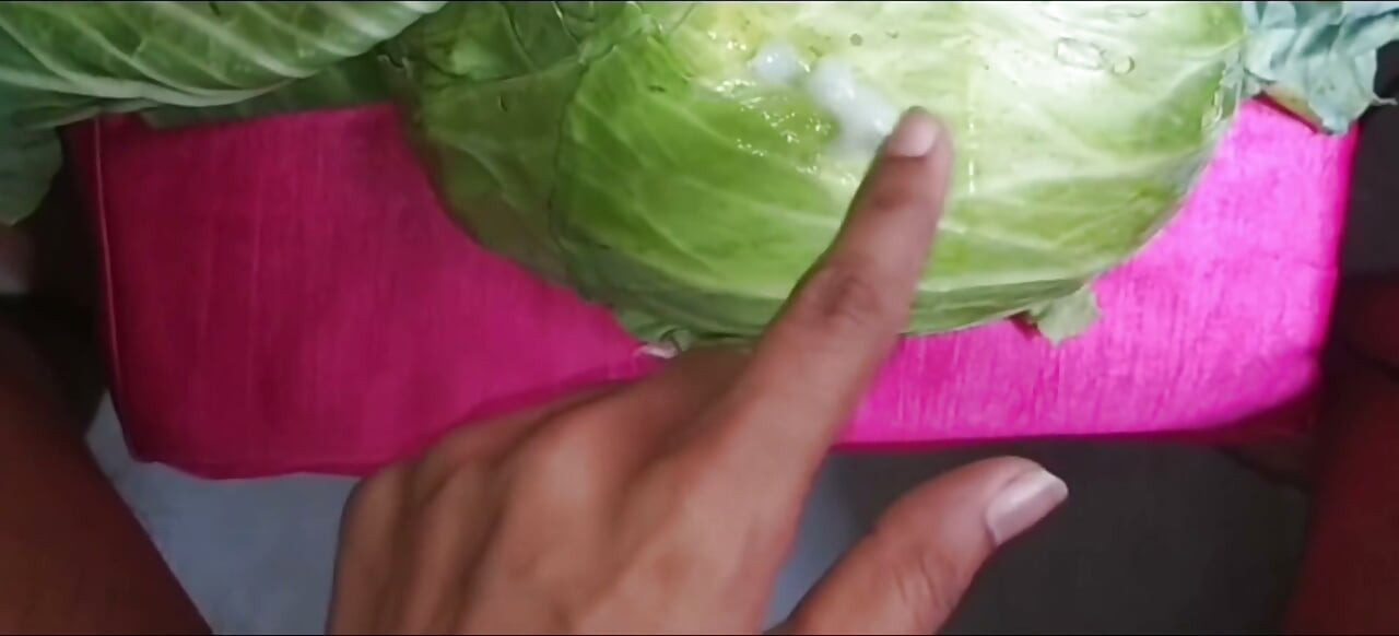 Desi College Boy Fucking a Cabbage