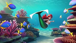 Sensual Mature Ariel Explores Her Magical Underwater Grotto With Long Human Legs And Graceful Poses In Fantasy