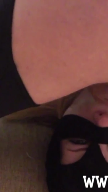 Must-share moment from "Masked and bound whore gets a quick rough facefuck and cum"