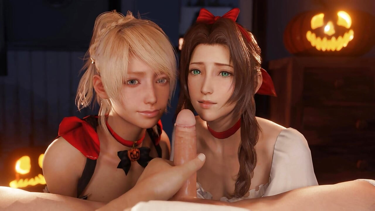 Η Aerith και η Lunafreya παίρνουν πίπα