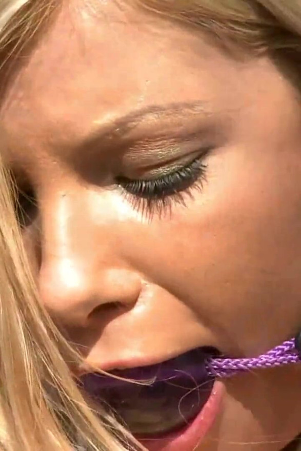 Master Hector torments sub Bianca on top of a kennel