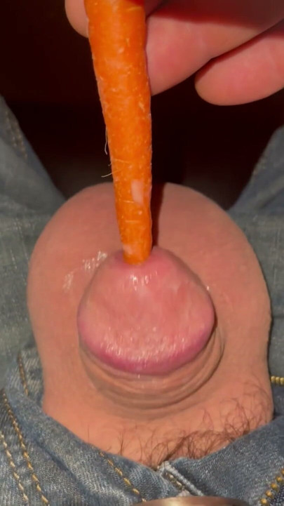 Tiny cock vs carrot | Clip 1