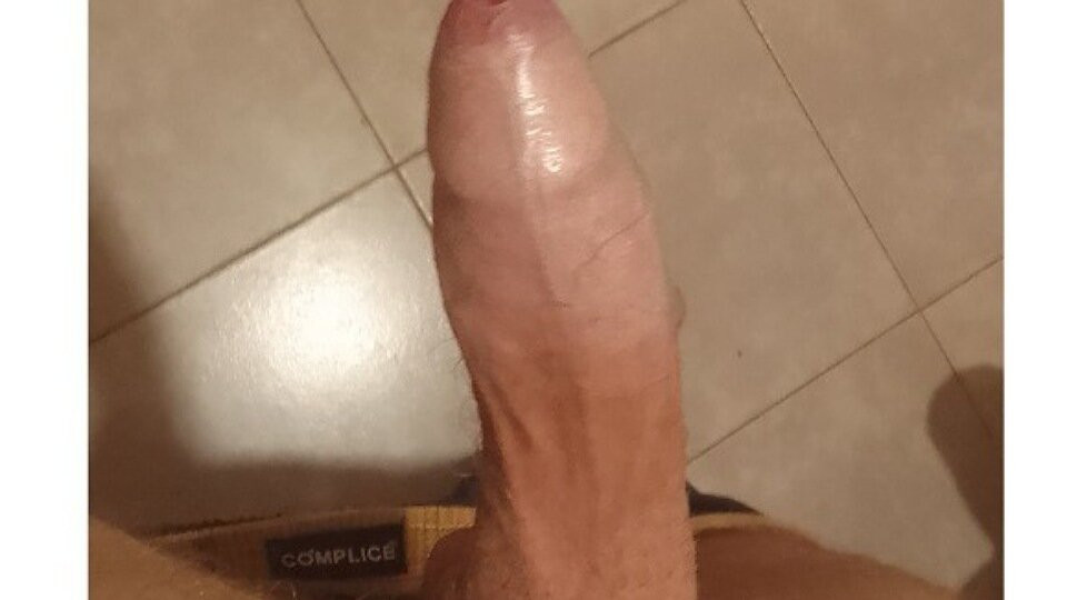 Hard White Bull jerking off in the shower