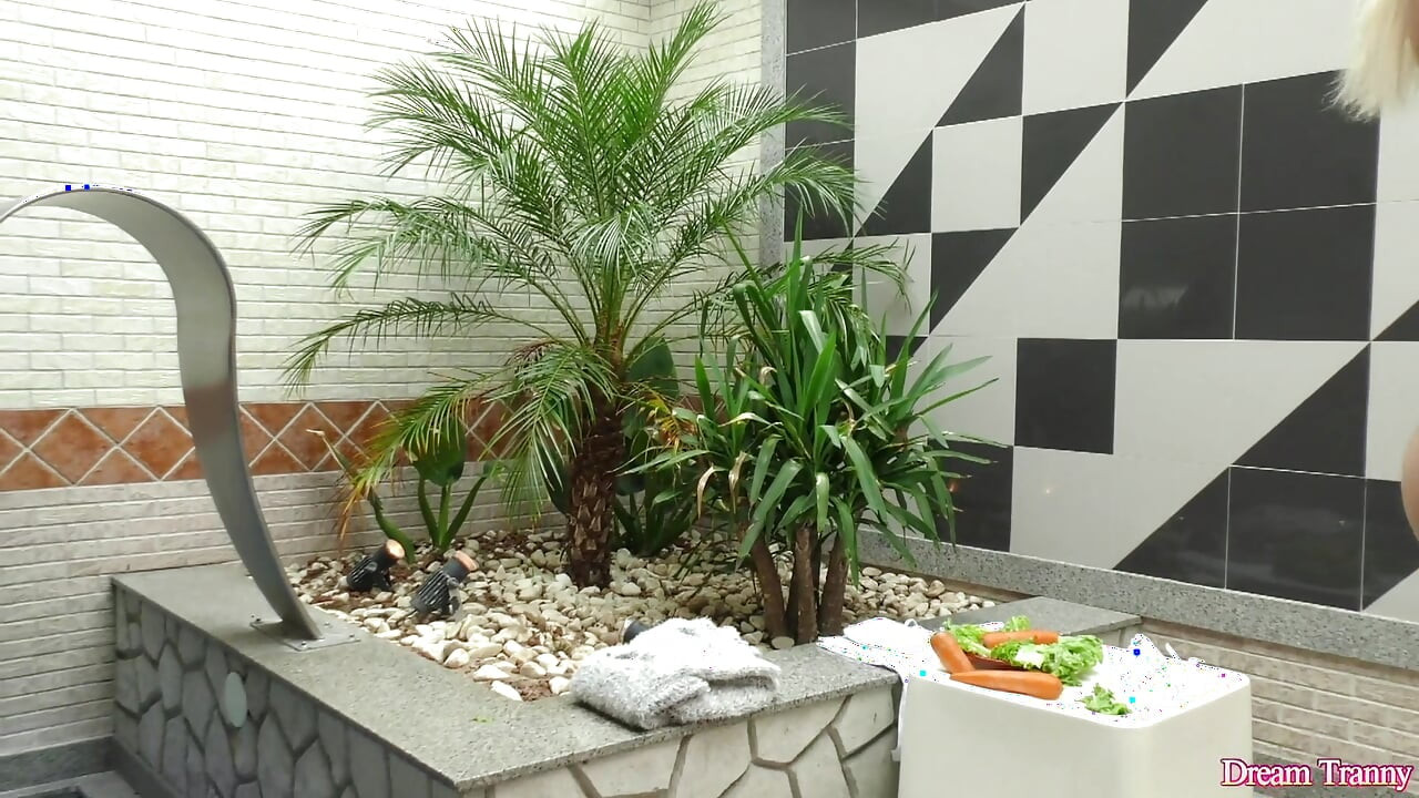 Шлюховатая трансвестит Барбара Перез запихивает все в ее жопу