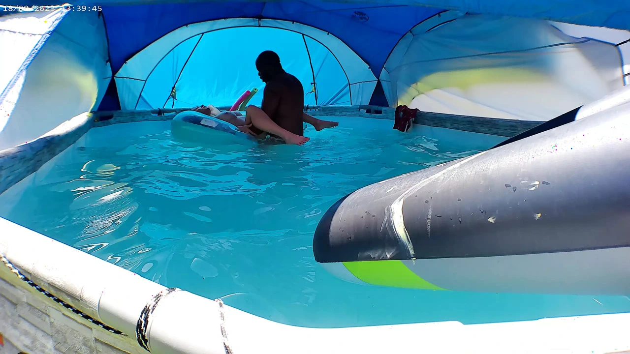 BBC Fucks Married White Pussy in Pool