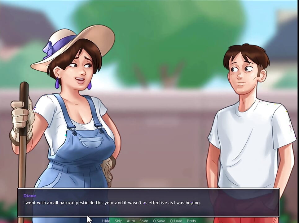 Summertime Saga - Jessy played with her self