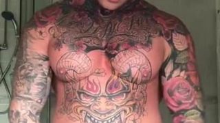 Tattoed guy and huge cock 3