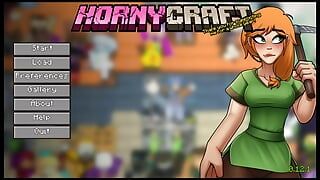 Hornycraft Minecraft parodie op Hentai-spel pornoplay ep.33 de heks zuigt enorme pik Steve terwijl hij met Alex praat