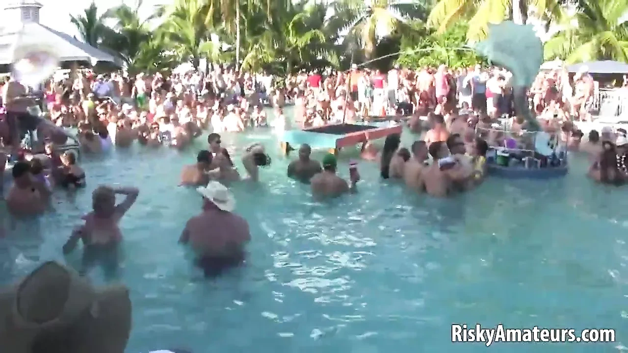 Bunch of amateur sluts getting wild and horny in public