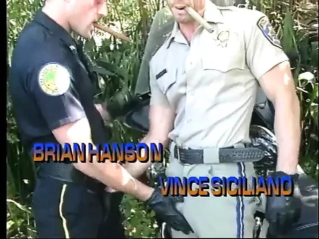Two Naughty Ass Licking Gay Cops Give Head and Bang Ass Before Jizzing Their Cum Loads