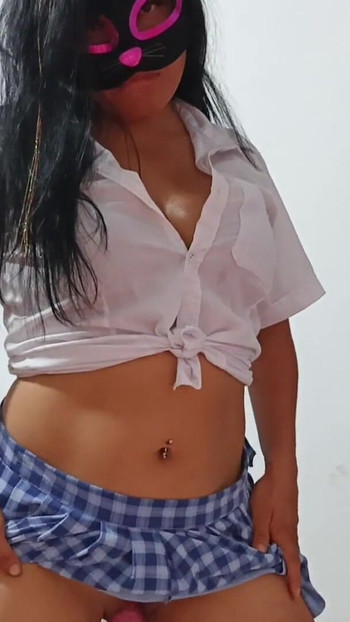 Must-share moment from "THE BEGINNING OF MODELING!! SEXY STUDENT IN A SHORT SKIRT TESTS DELICIOUS SITTING"