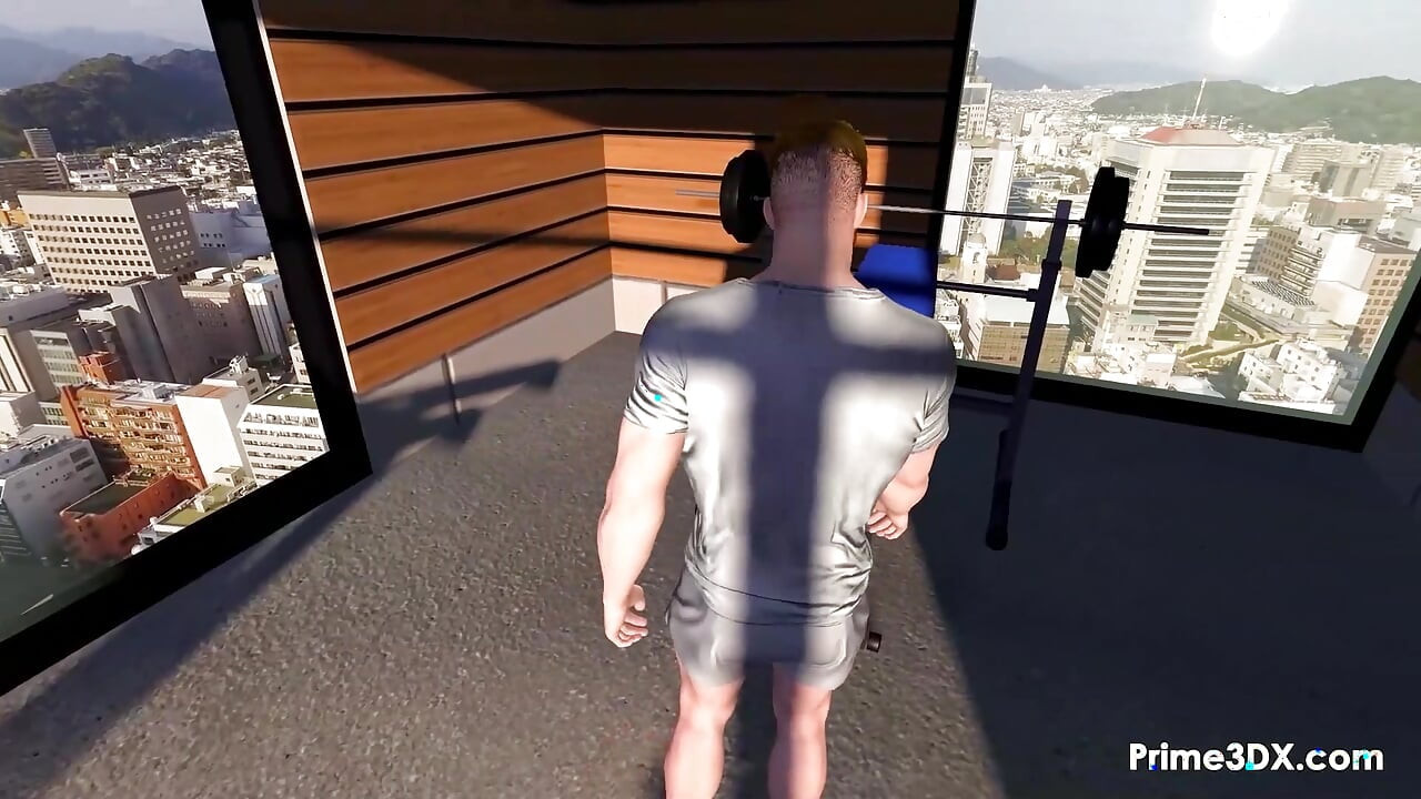 Futanari Gym Domination: Ο τύπος Buff απολαμβάνει έντονα το Hung Futa σε μια ιδρωμένη προπόνηση στο Prime3DX
