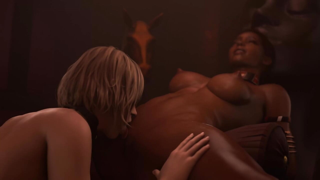 लेस्बियन जोड़ा वार्षिक पार्टी में मस्ती कर रहा है