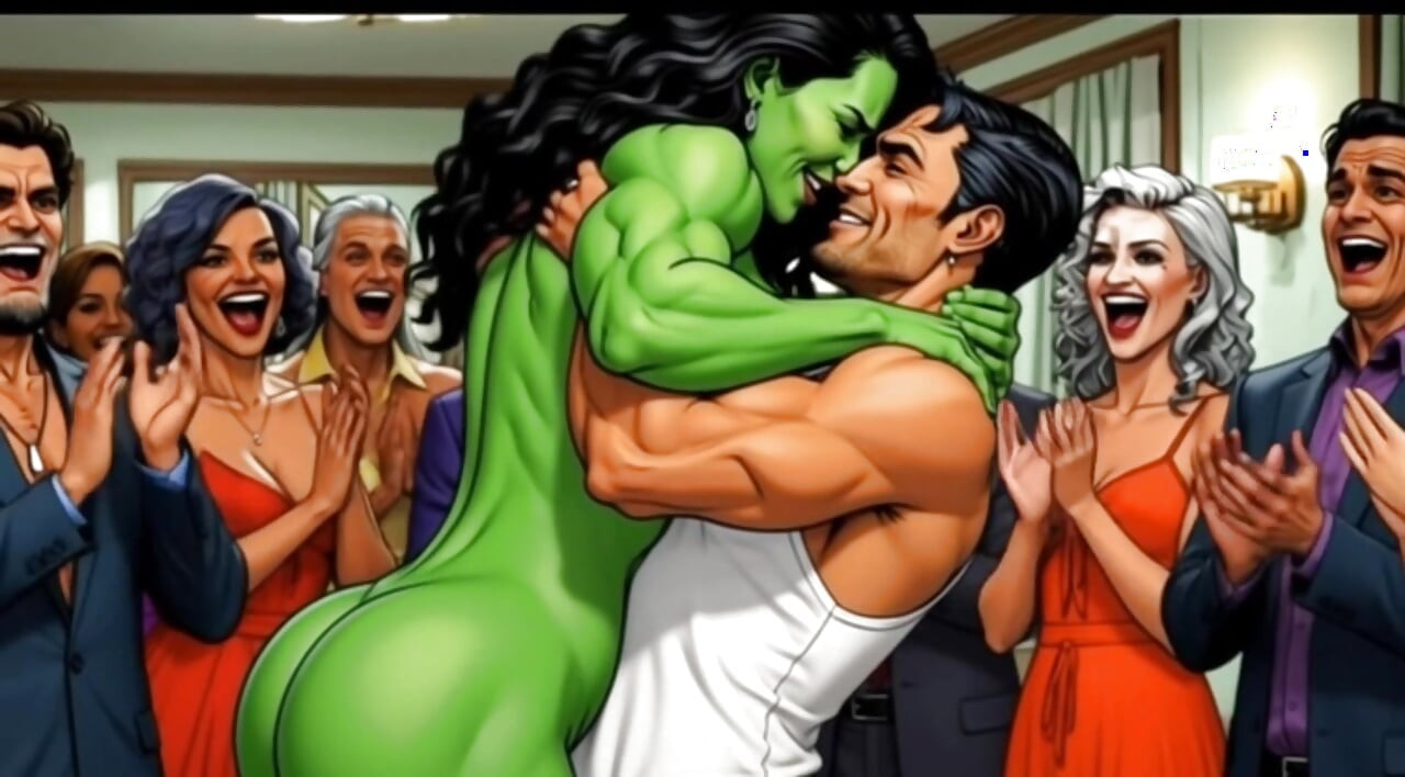 Slutty She-hulk Bugil Di Tempat Umum. Kartun