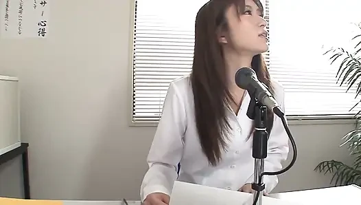 Office Asian Girls Scene-2 japanese Girl in Stockings in Threesome Creampie in the Office with Two Colleagues