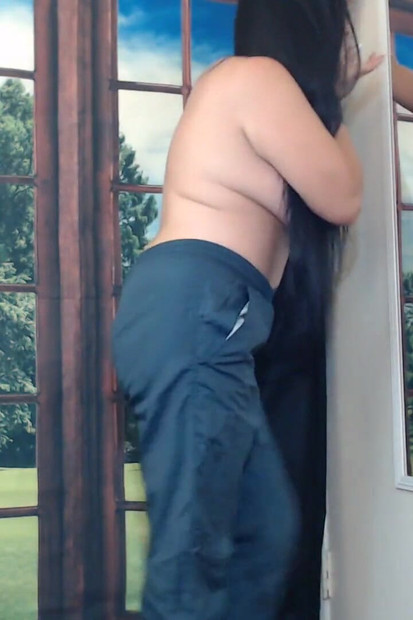 Nylon wind pants ass stretching