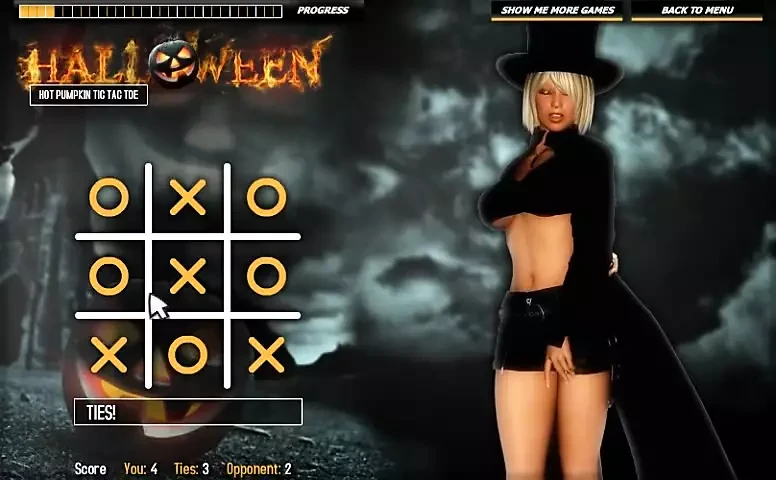 Misskitty2k'nin cadılar bayramı ateşli kabak tic tac toe oyunu