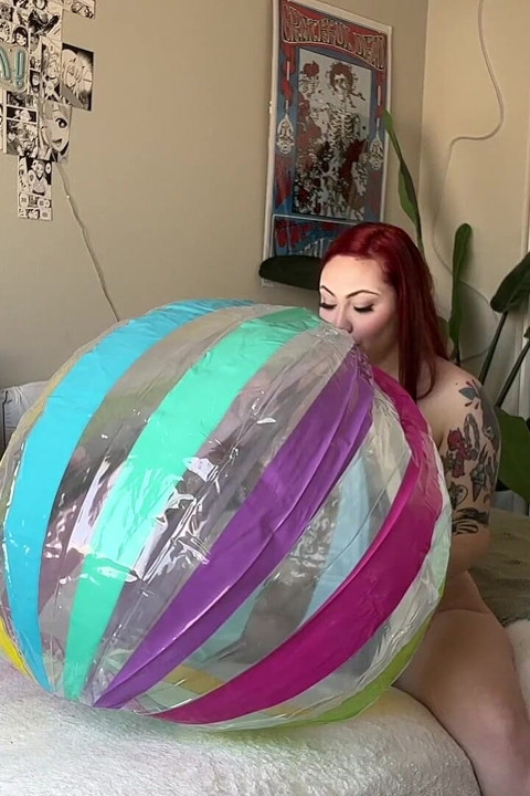 Blowing up My Inflatable Ball Pt 2