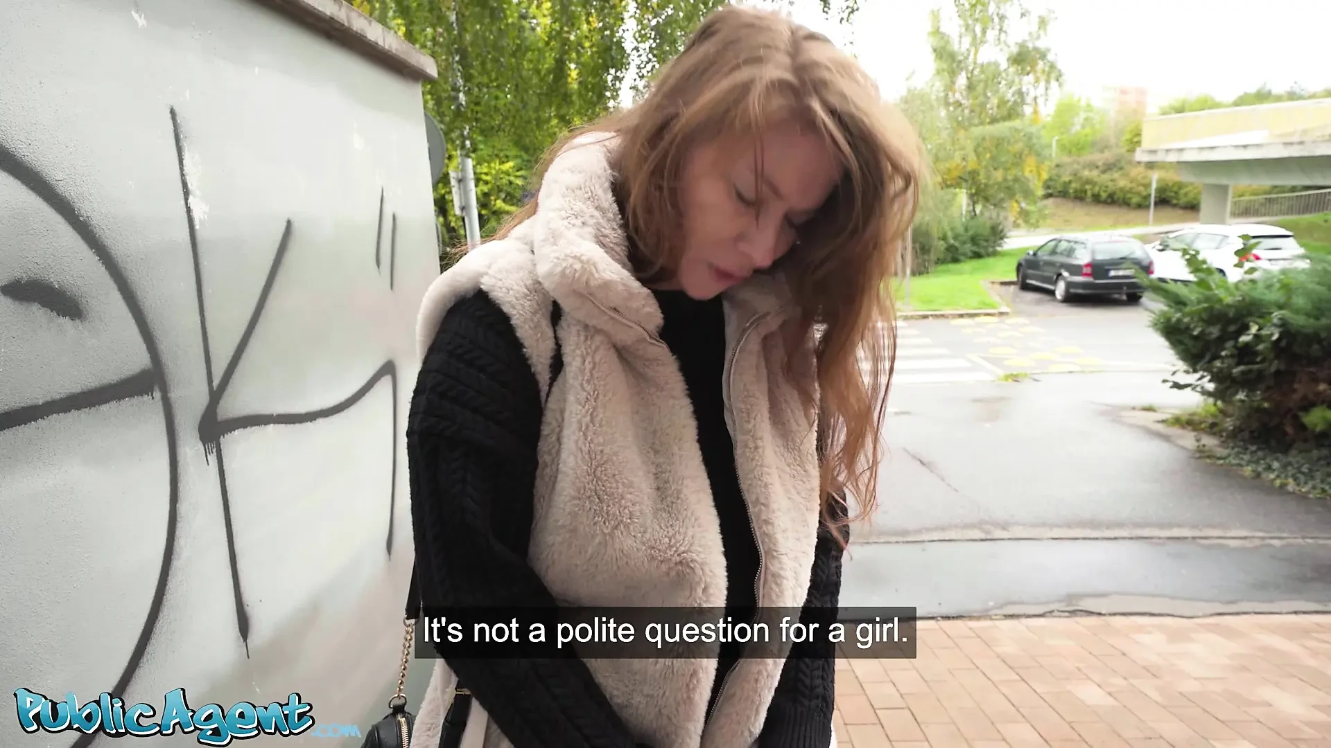 Public Agent - 天然巨乳俄罗斯熟女与完全陌生人的第一人称视角口交快速硬操