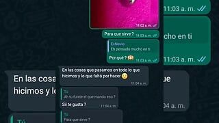 Propuesta anal de mi ex .. chat hot por Whatsapp (termino metiéndome un PLUG por la colita)