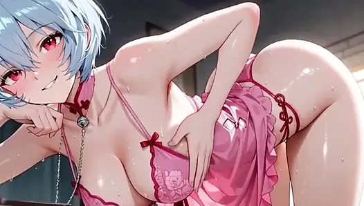 Ai anime-mädchen Rei Ayanami heiße sexy outfits zeigen zusammenstellung