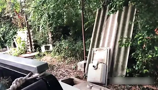 Real Couple Outdoor Pickup Fun With My Wife Luna and the Gardener