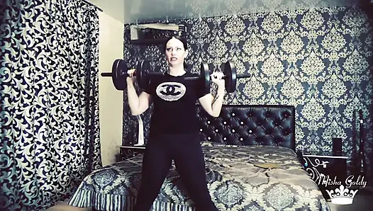Intense exercises and strain and struggle with big weights