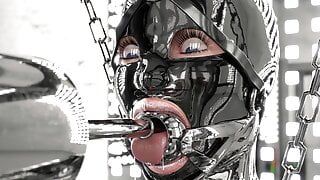 Teenie-Gesicht gefickt, 3D-BDSM-Animation