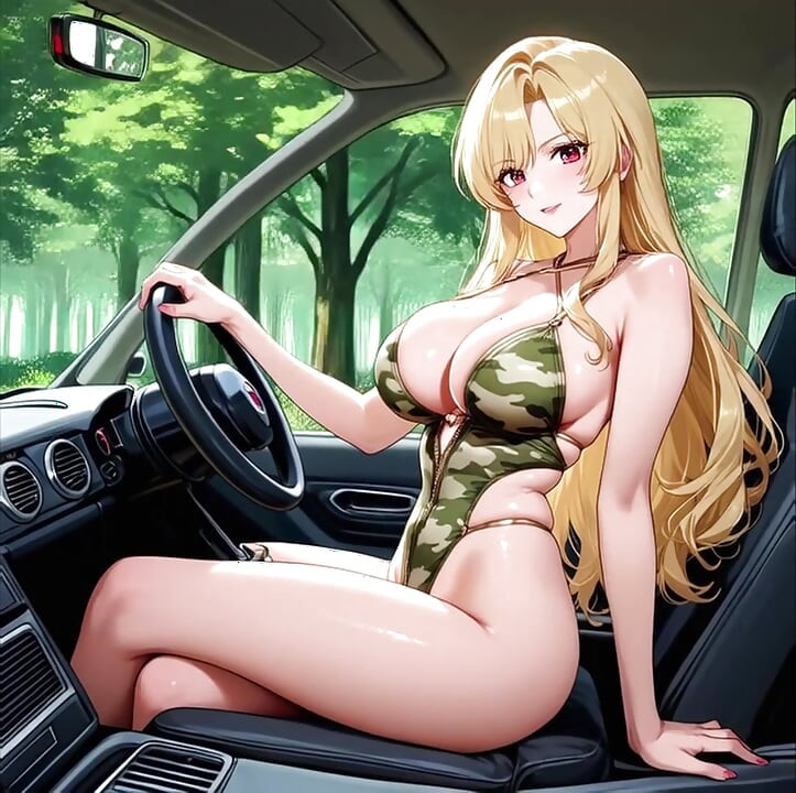 Awek Anime seksi mengusik awak di dalam keretanya AI (Video Muzik Lofi)