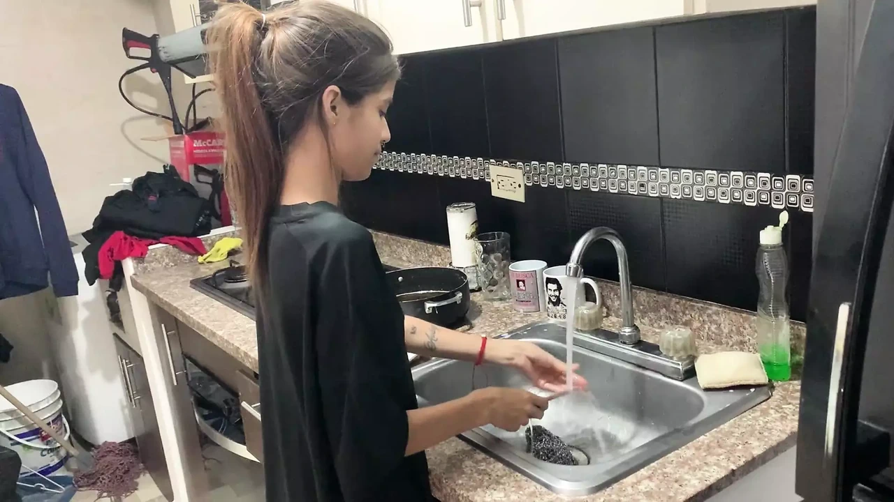 My stepsister teases me every time we’re home alone