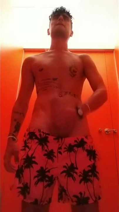 Slow Motion Amateur Vid Jerk off at a Waterpark Toilet - Bonus at the End: Sound of Dropping Cum