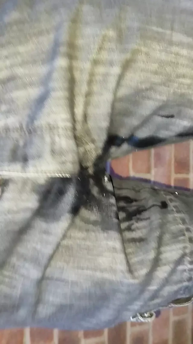 Wetting my pants outside bursting for a piss