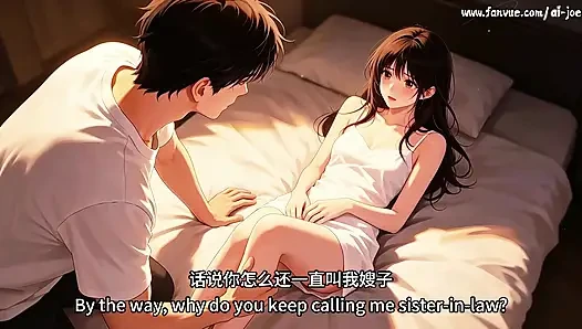 In front of my brother's prese, My sister-in-law actually did such a thing to me. too exciting. Episode 2 AI-generated