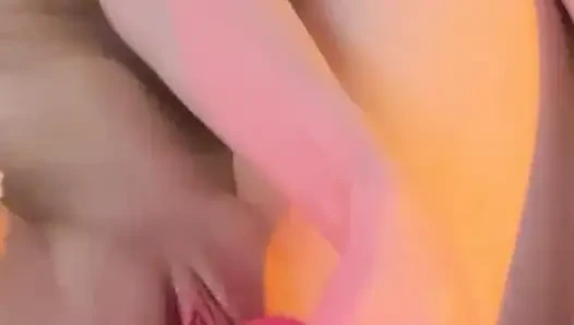 Beautiful lingerie and stockings are what you need for morning masturbation