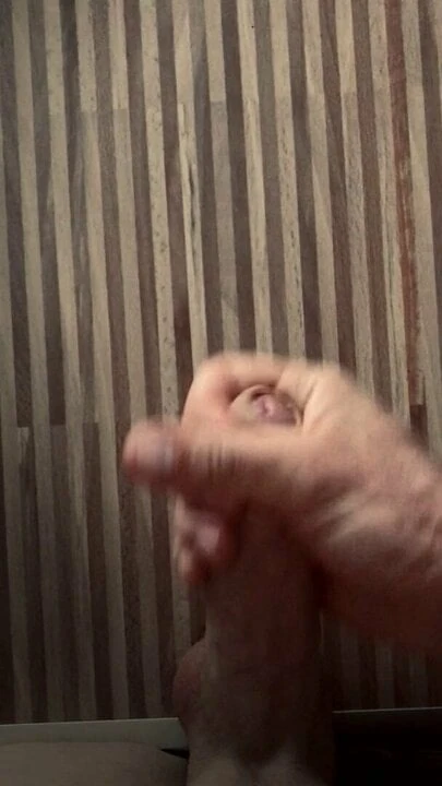 My dick shooting a huge jizz load in horny evening mood