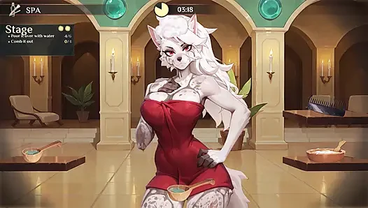 Big Boobs Furry Girl Shows Off Her Big Ass In Tight Shorts - Hotel Tales (Steam Game) - 3D Animated Hentai Game