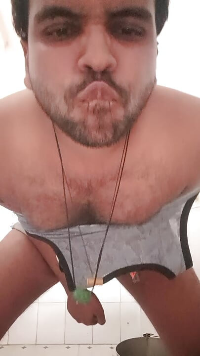 Secret bathroom fun with dick watching porn on after zeal pea with horny way