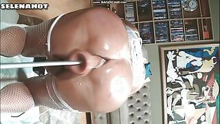 CD Tranny Selenas 41 min hard anal big Ass Machine fucking nonstop.