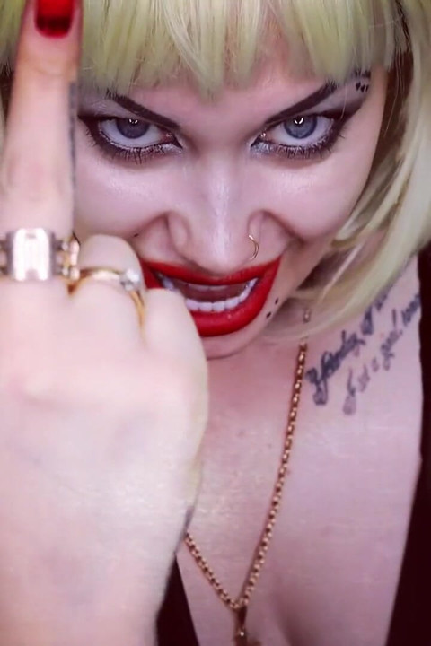 You are stupid retard! Worship my middle fingers and loser sign JOI