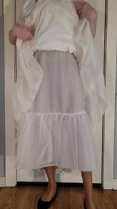 Robe de mariée vintage liquide en satin