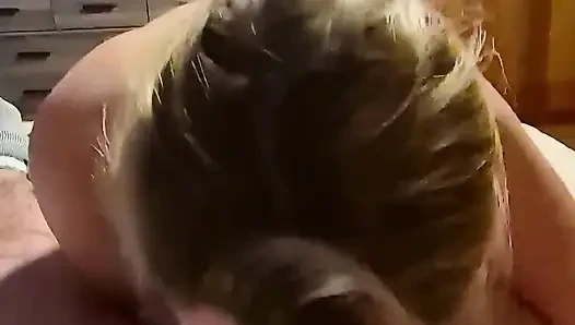Cute Wife Gives Head and Gets a Mouthful of Cum
