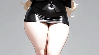 AI-Generated Busty Women in Lingerie & High Heels Ultra Realistic