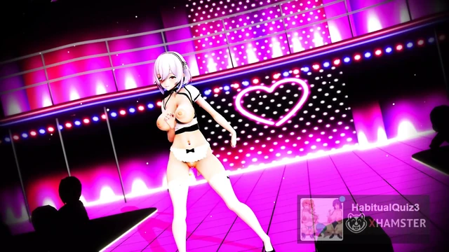 MMD R18, Sirius Azur Lane, сексуальная сучка хочет маленький хуй, 3D хентай