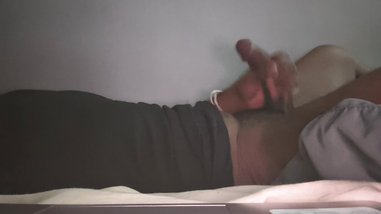 Kris Barbie jacking off dick until cum shot