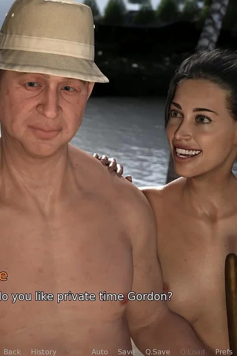 The East Block: Old Man Fucks Two Hot Girls on a Nudist Beach His Wife Almost Caught Him - Episode 35