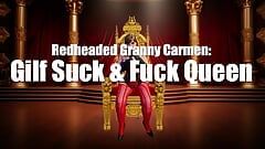 Carmen nonna dai capelli rossi - GILf succhia e scopa regina