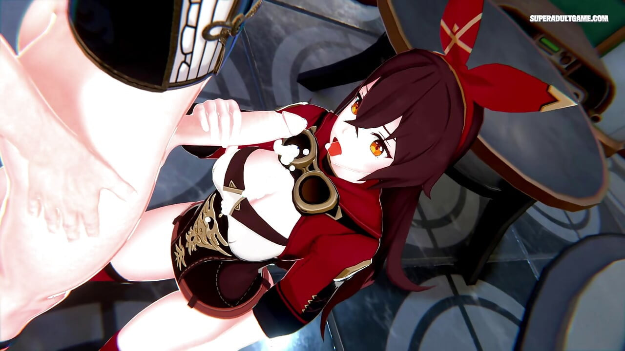 Sem censura, princesa japonesa levando uma enorme carga no rosto (animação 3D)
