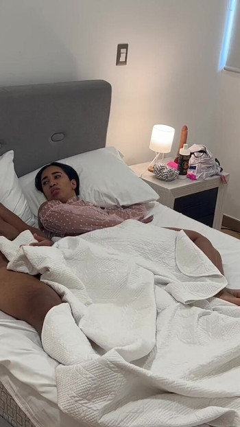 Epic moment from "Curvy latina stepsister creampied by her stepbrother. Behind the scenes"