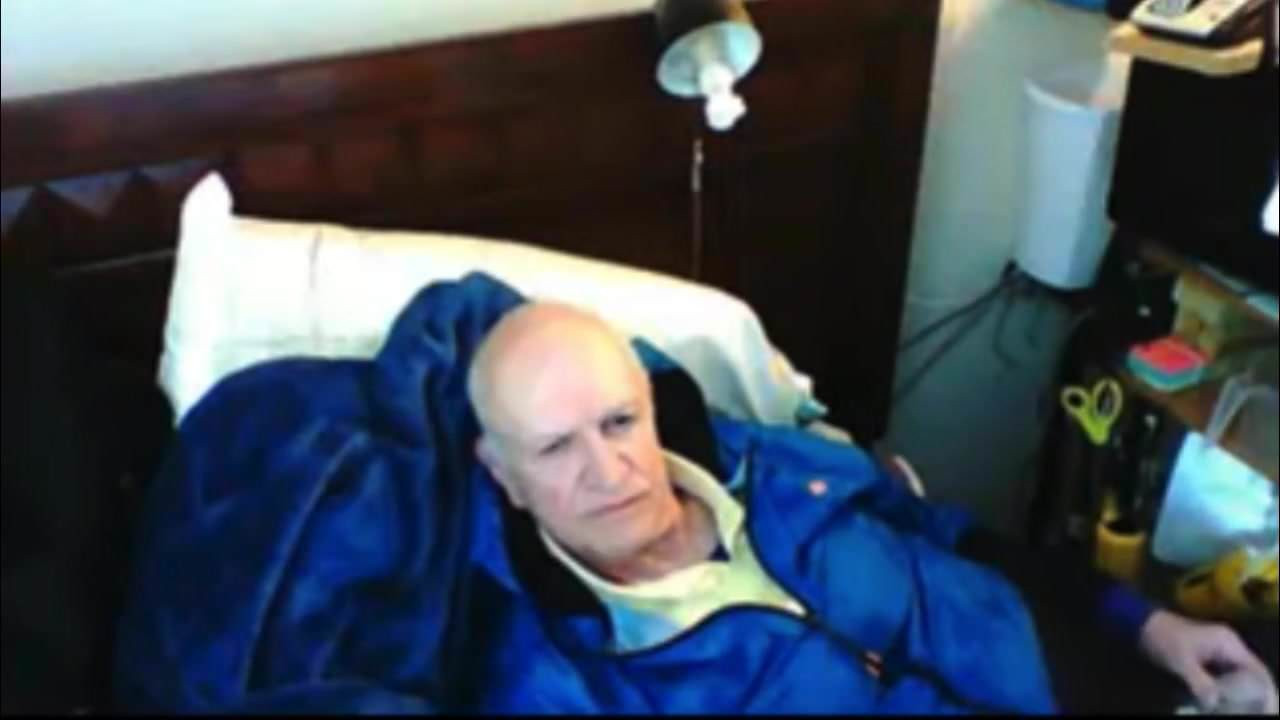 grandpa stroke on webcam